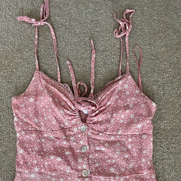Boutique bought pink & white star printed sundress - Picture 2 of 2
